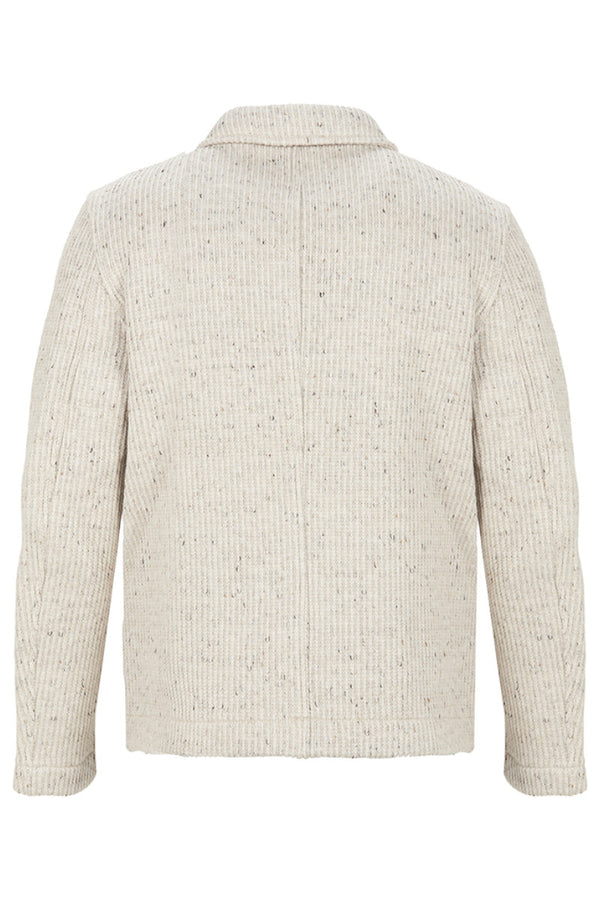 JASON132 テクスチャードジップジャケット / Col:NOCCIOLA アイボリー系