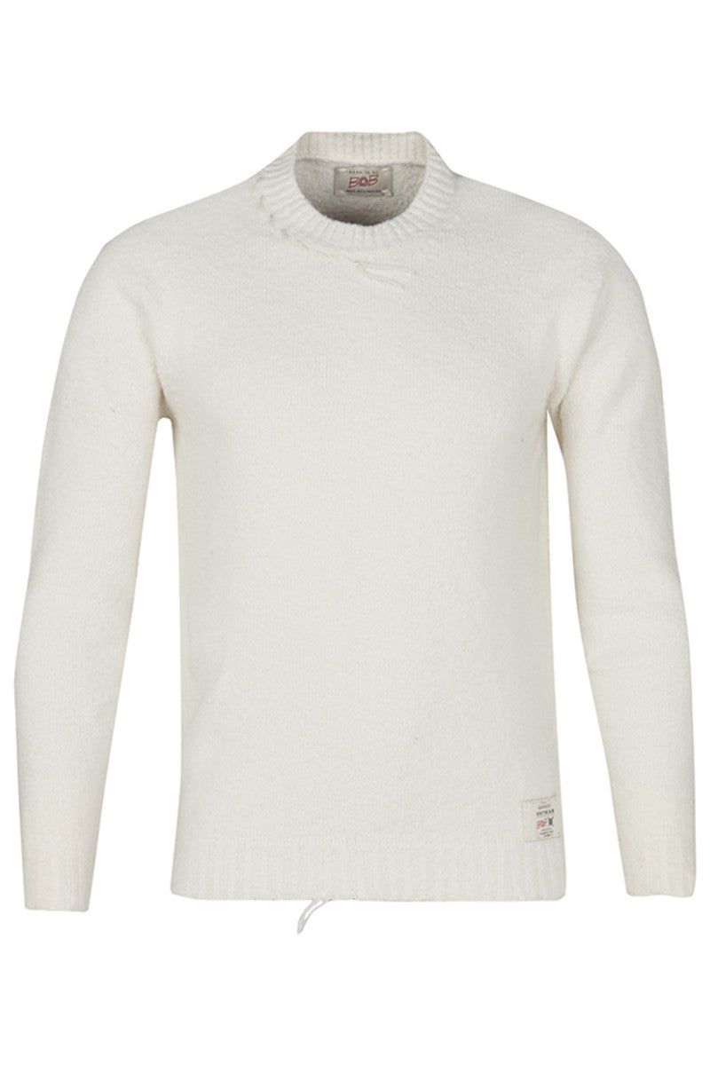 MILL クラフトマンズコットンニットプルオーバー / COL:LATTE ホワイト系