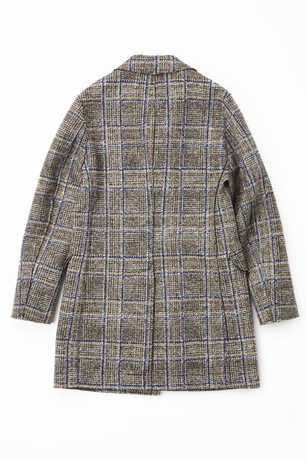 レトロチェックボンディングチェスターコート / Col:VAR1 ベージュ系