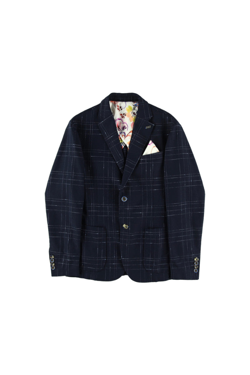 チェックパターンジャケット / Col:VAR2 ネイビー系