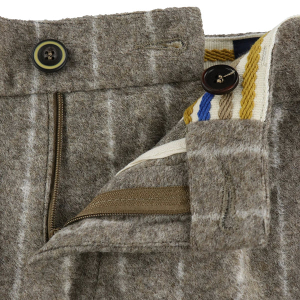 チョークストライプウールパンツ / COL:VAR1 ベージュ系