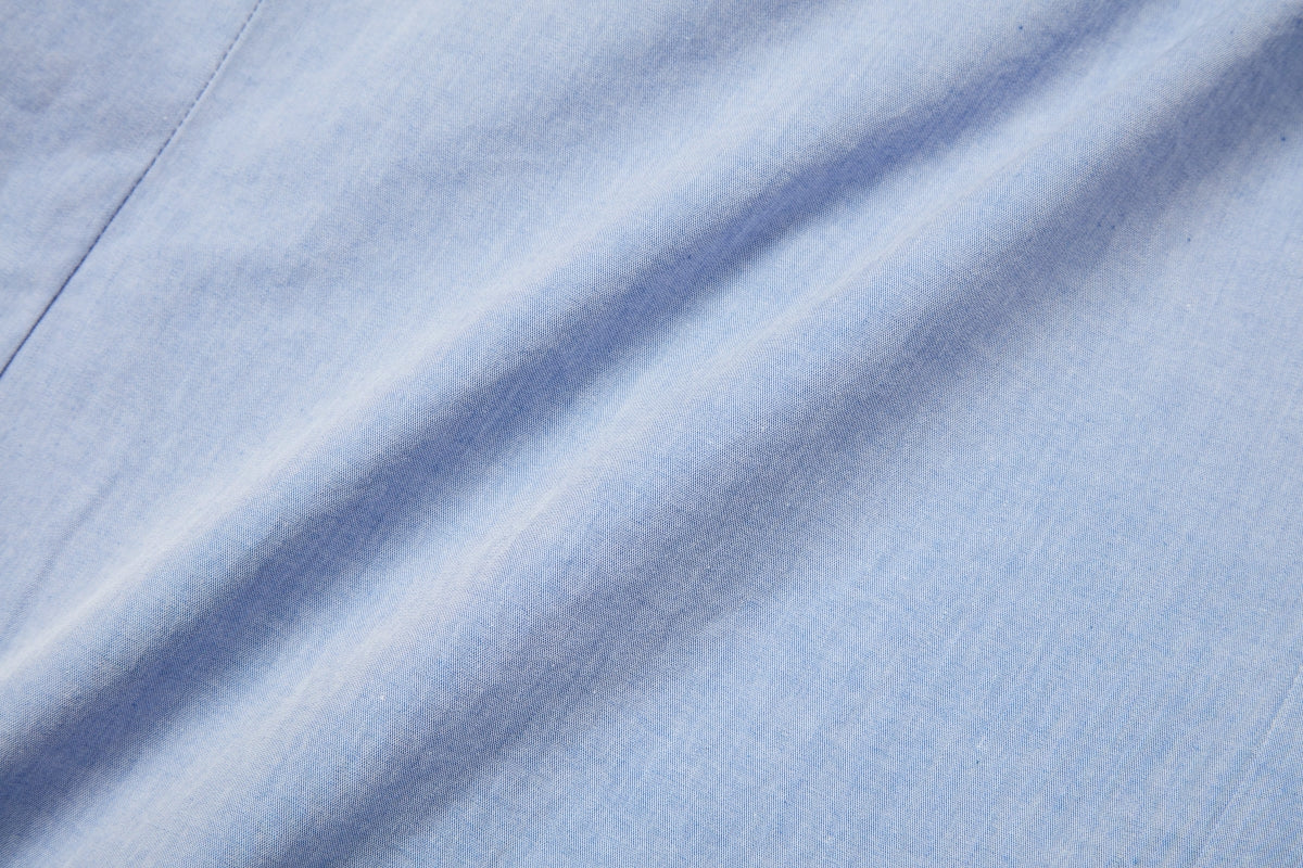 コットンファブリックシャツ / Col:BLU ブルー系