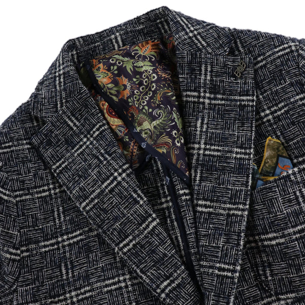 バスケットチェックジャケット/ COL:VAR1 ボルドー系