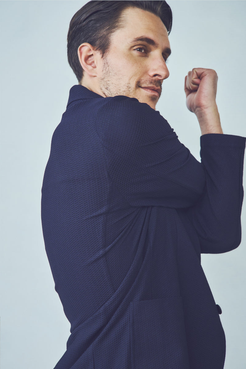 ポケッタブルハニカムメッシュ トラベルジャケット / Col:ACCIAIO グレー系