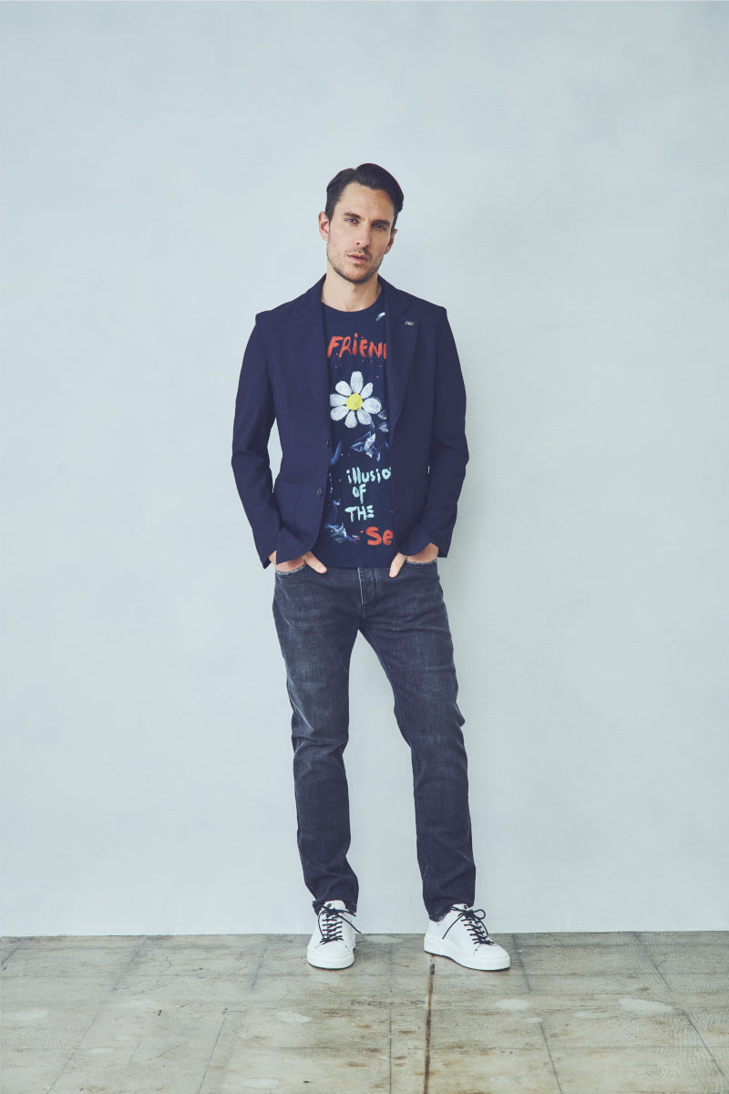 ポケッタブルハニカムメッシュ トラベルジャケット / Col:ACCIAIO グレー系