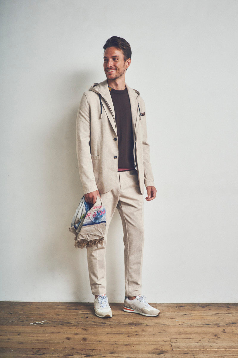 ROB114 デタッチャブルフード ライトジャケット / Col:ECRU オフホワイト系