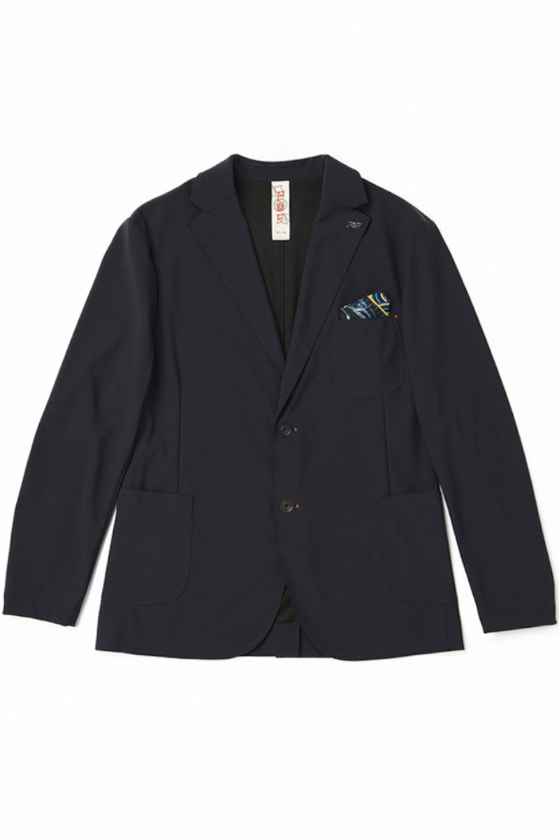テクニカルファブリックストレッチジャケット / Col:NOTTE ネイビー系