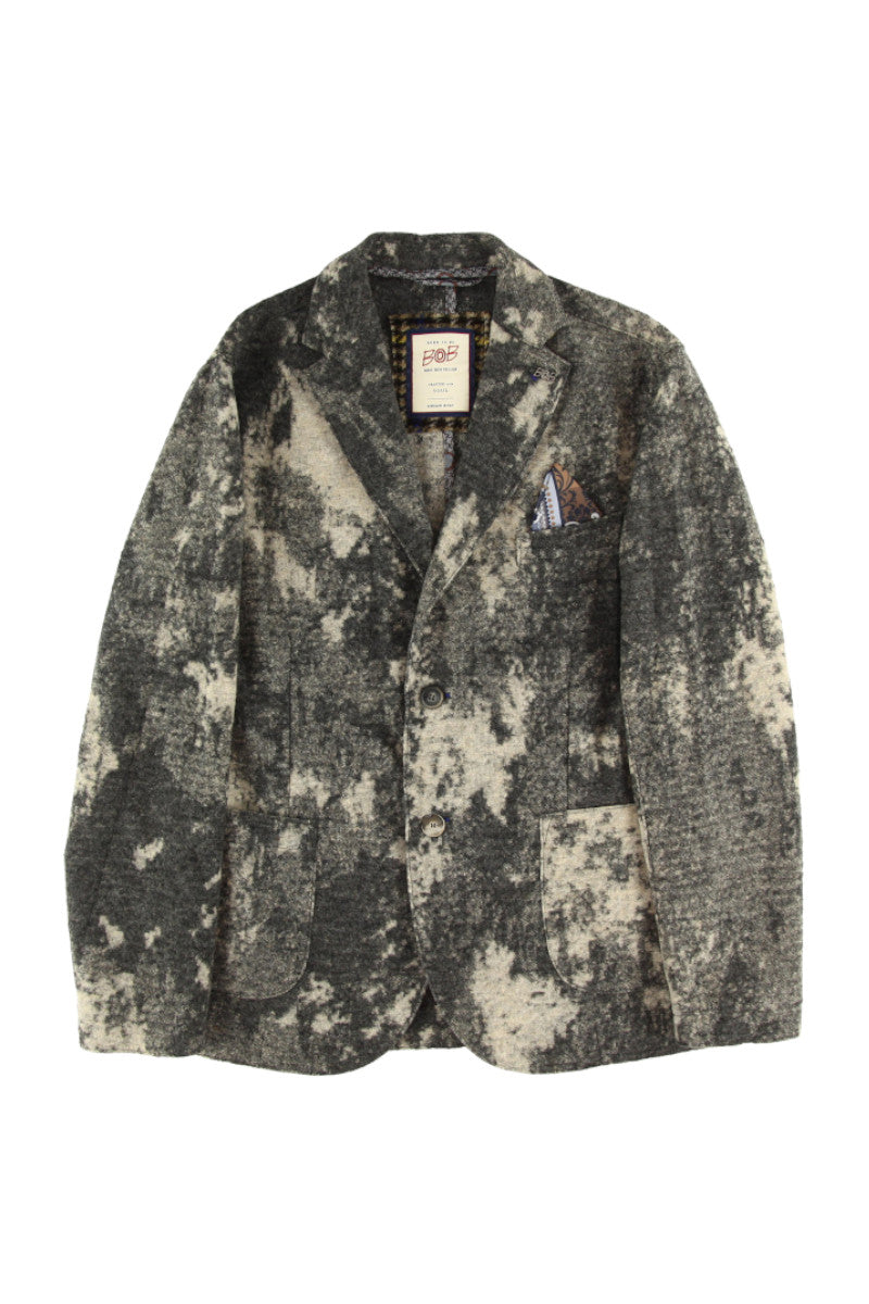マーブルデザイン ライトウールジャケット / Col:GRIGIO グレー系