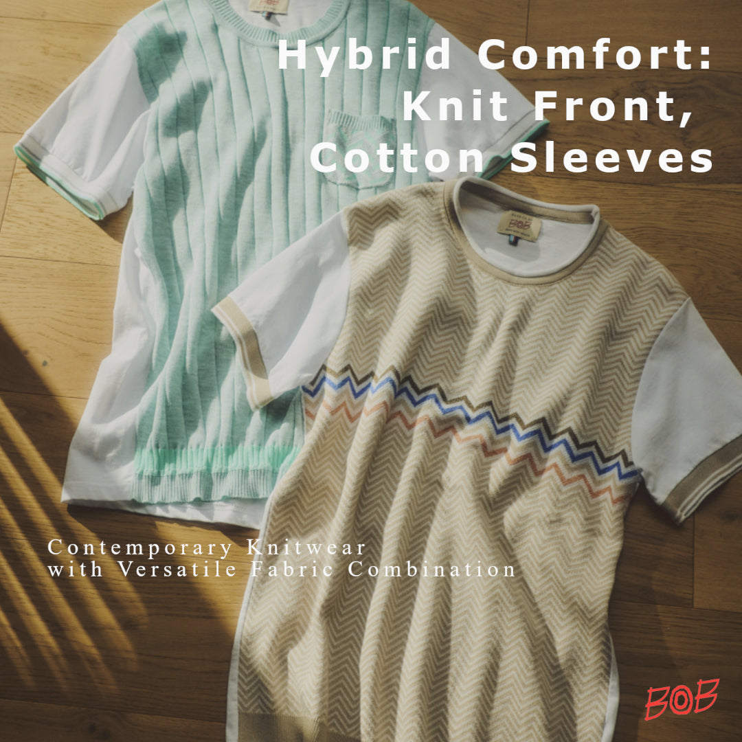 Hybrid Comfort: Knit Front,  Cotton Sleeves