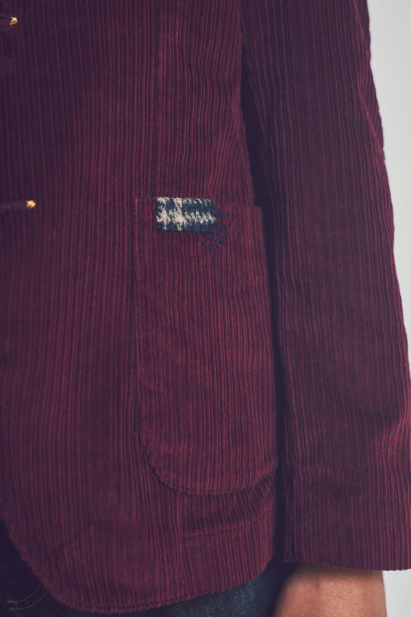 TACK118 コーデュロイマテリアル ジャケット  / Col：BORDEAUX