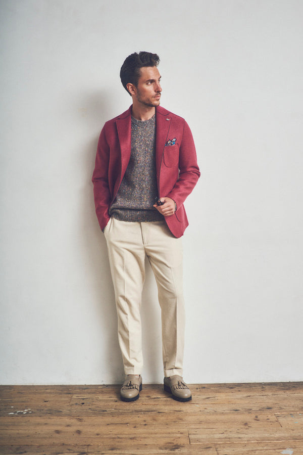 KI156 ボンディングジャケット / Col：LAMPONE ラズベリー