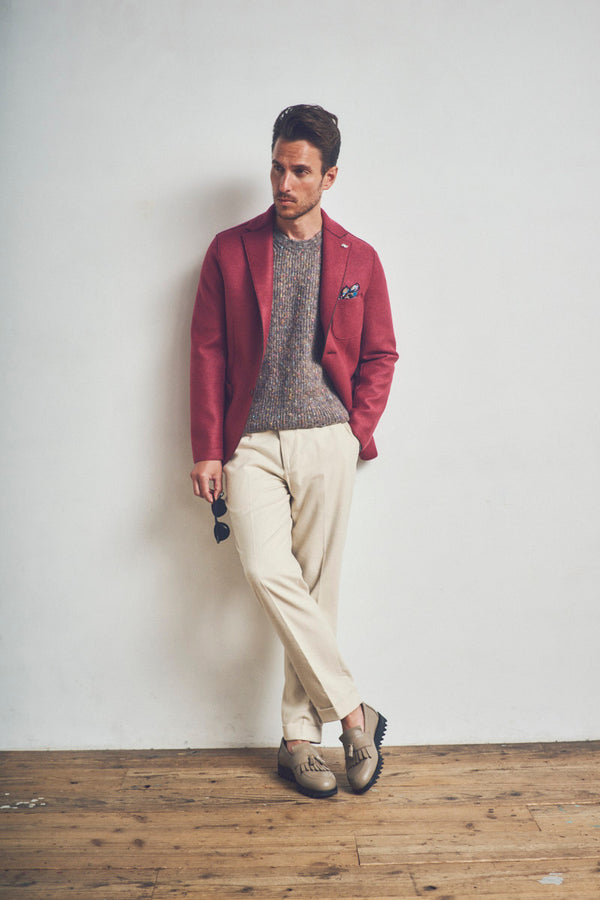 KI156 ボンディングジャケット / Col：LAMPONE ラズベリー