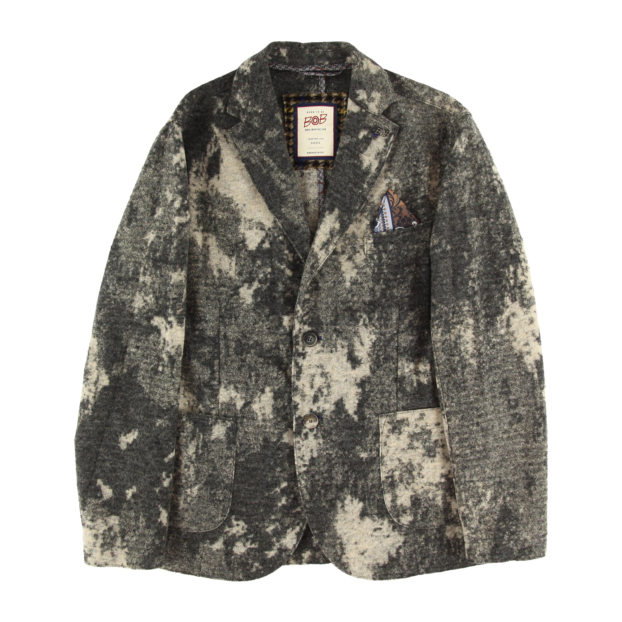 【24AW】Marble Design Wool Jacket 074741121 BOB MARD331JP / GRIGIO