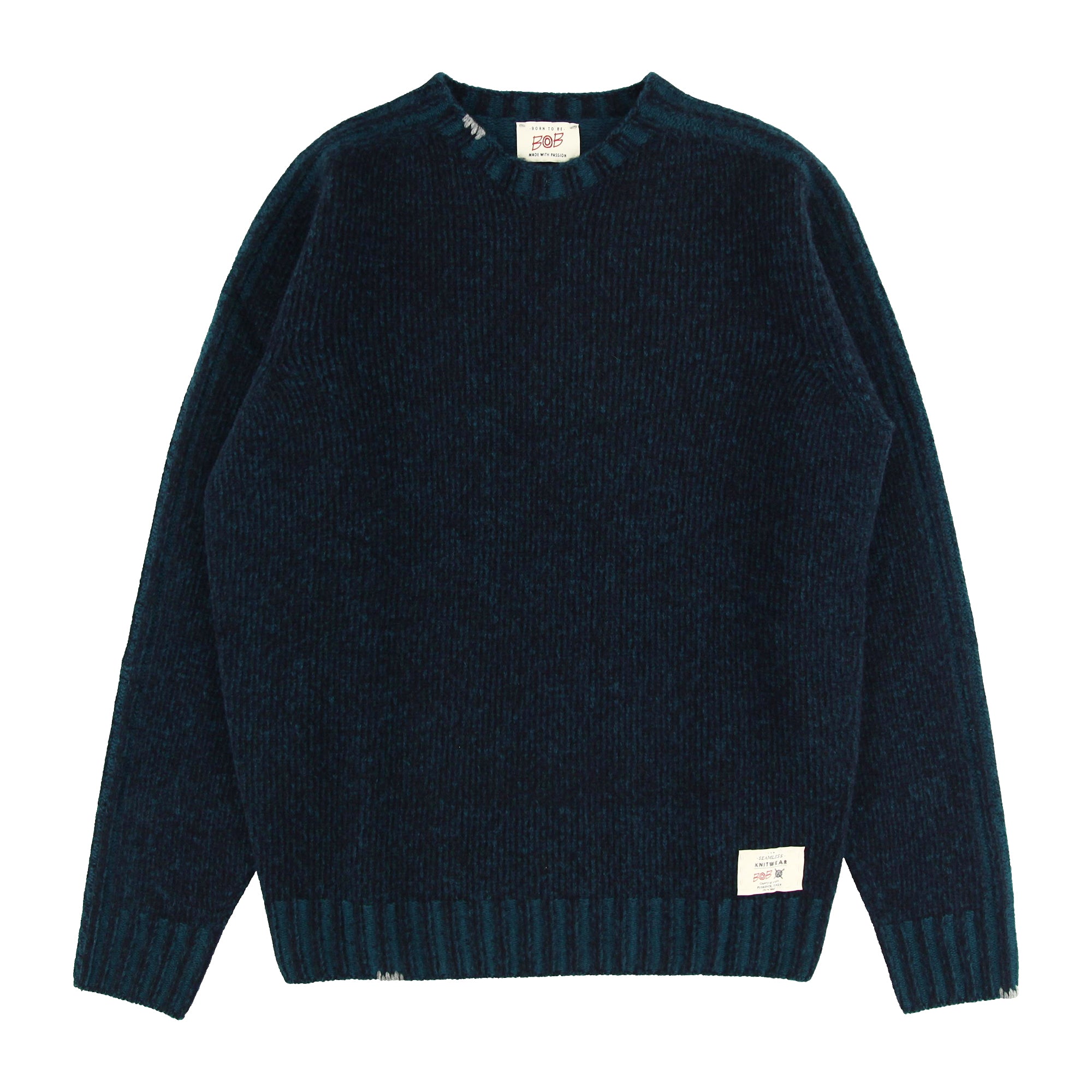 【24AW】Crewneck knit 074741725 BOB FIN / NOTTE/PETROLIO