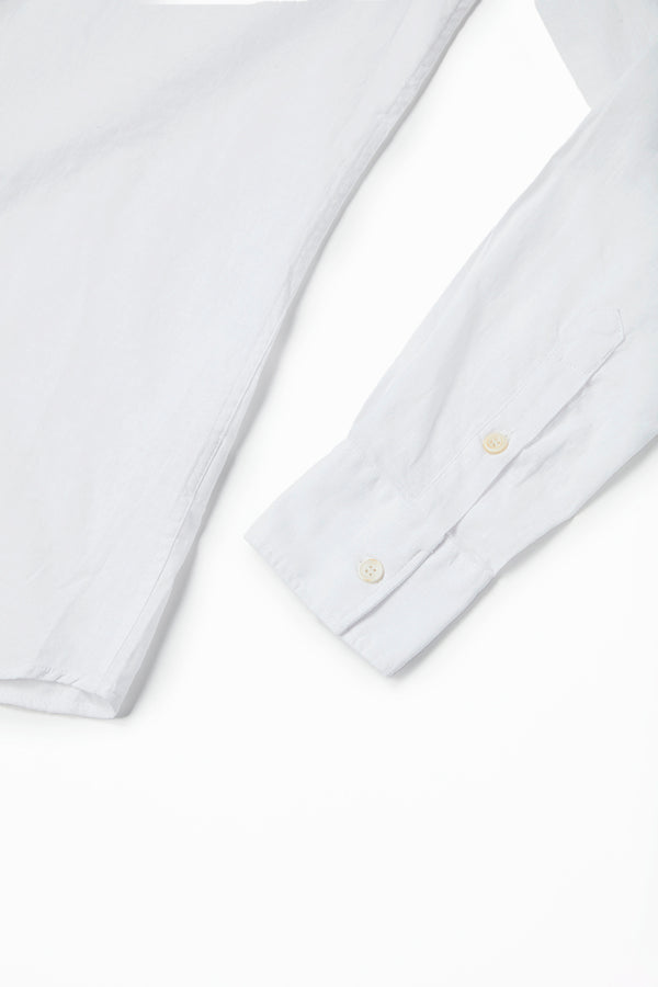 ワンポイントロゴハンドステッチシャツ / Col：BIANCO