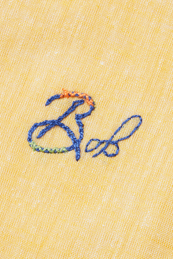 ワンポイントロゴハンドステッチシャツ / Col：GIALLO