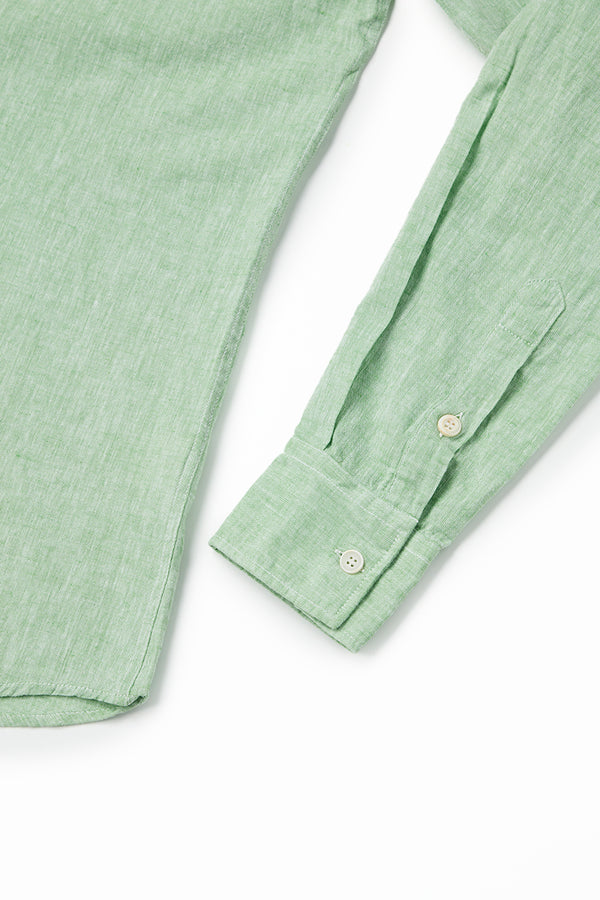 ワンポイントロゴハンドステッチシャツ / Col：PRATO