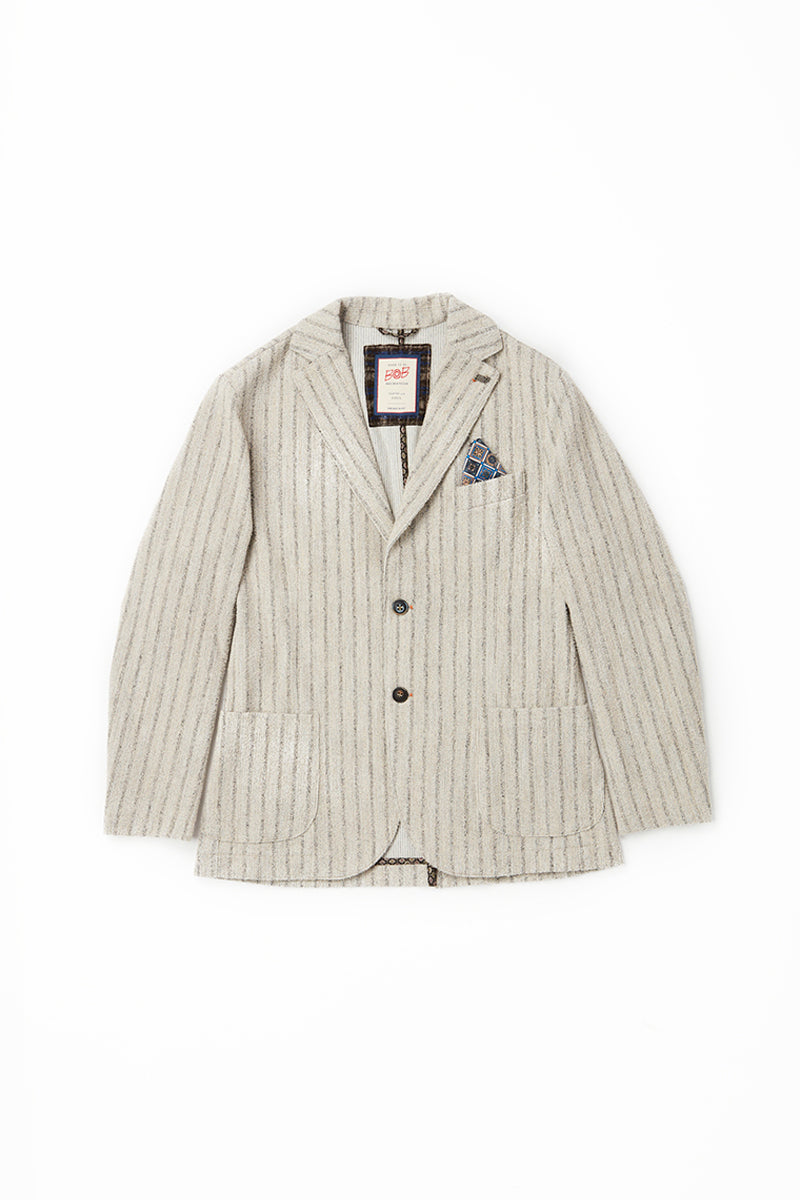 【24AW】Striped wool jacket MARD320JP №074741120 / VAR1 ライトグレー系