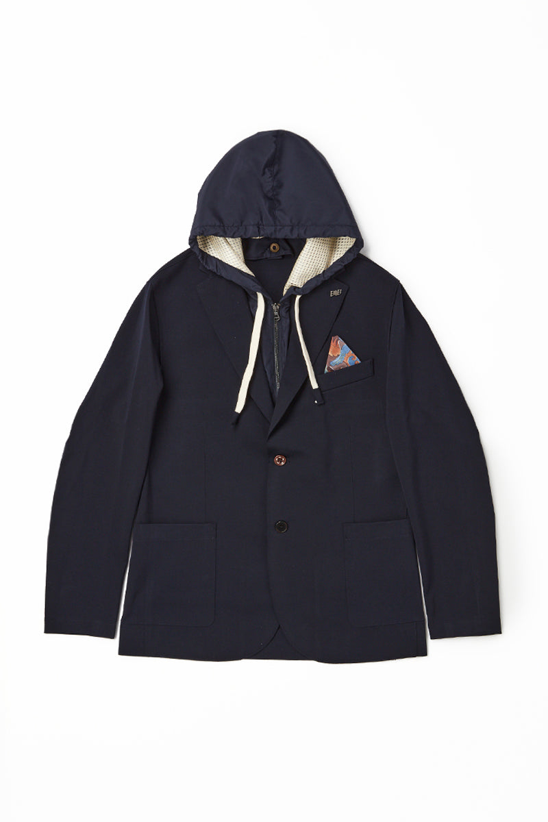 【24AW】Hooded jacket MED315JP №074741130 / BLU ネイビー系