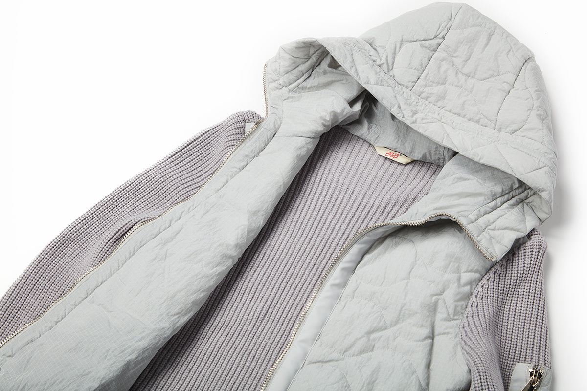 【24AW】Mixed Media Blouson ALES №074741140 / GRIGIO グレー