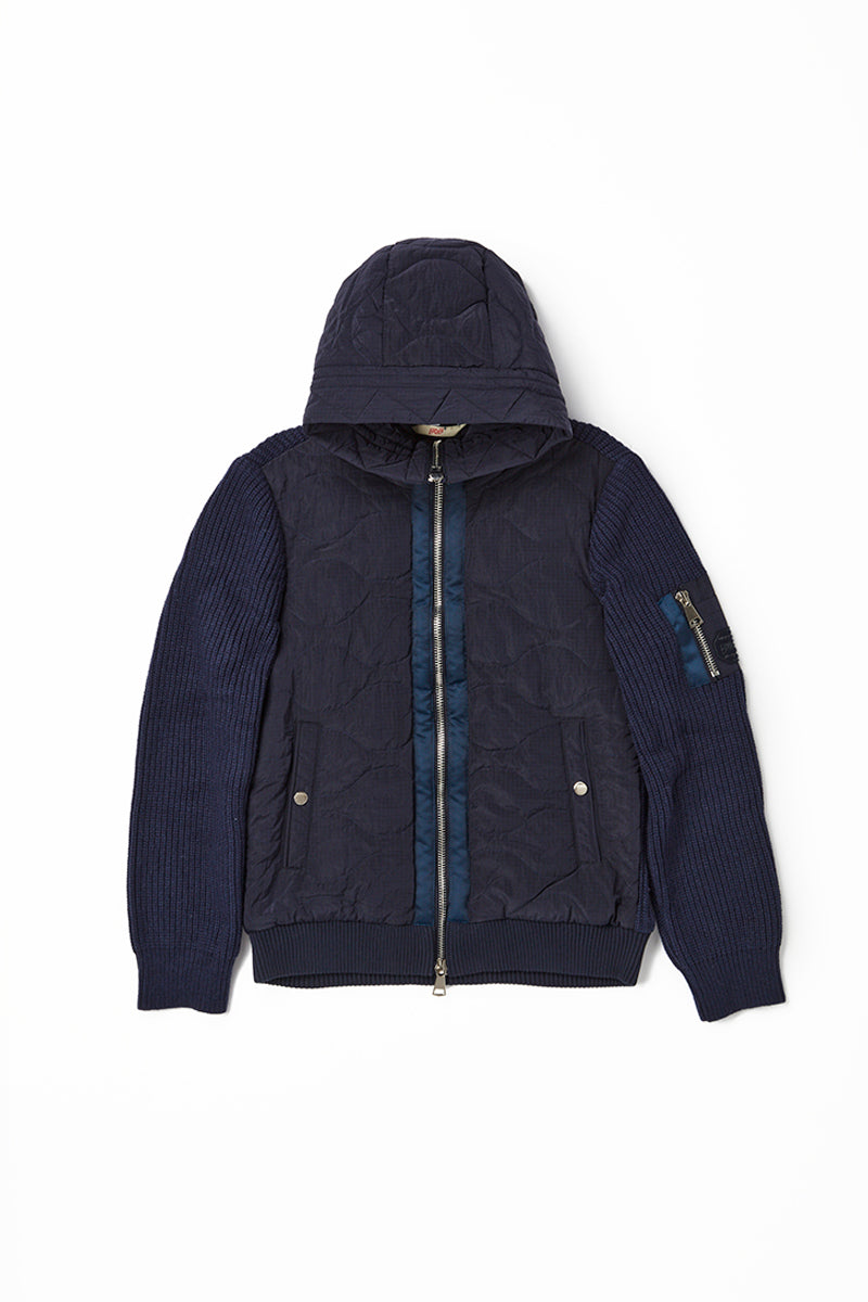 【24AW】Mixed Media Blouson ALES №074741140 / BLU ネイビー