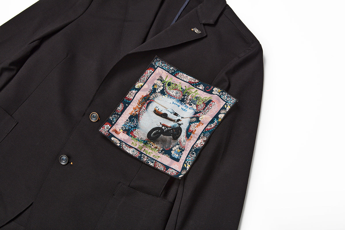 テクニカルファブリックイージージャケット / Col：BLU ネイビー系