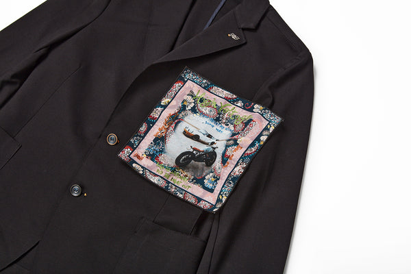 テクニカルファブリックイージージャケット / Col：BLU ネイビー系