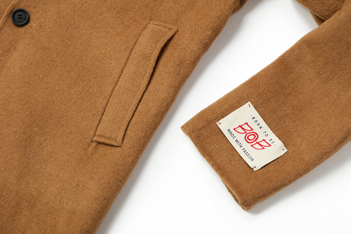 『新品』BOB ボブ チェスターコート ブルー 美品 ボブ チェスターコート ダブルブレスト シルバーボタン ネイビー