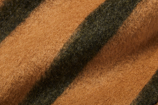 ストライプベルテッドコート / Col：VAR1 キャメル系