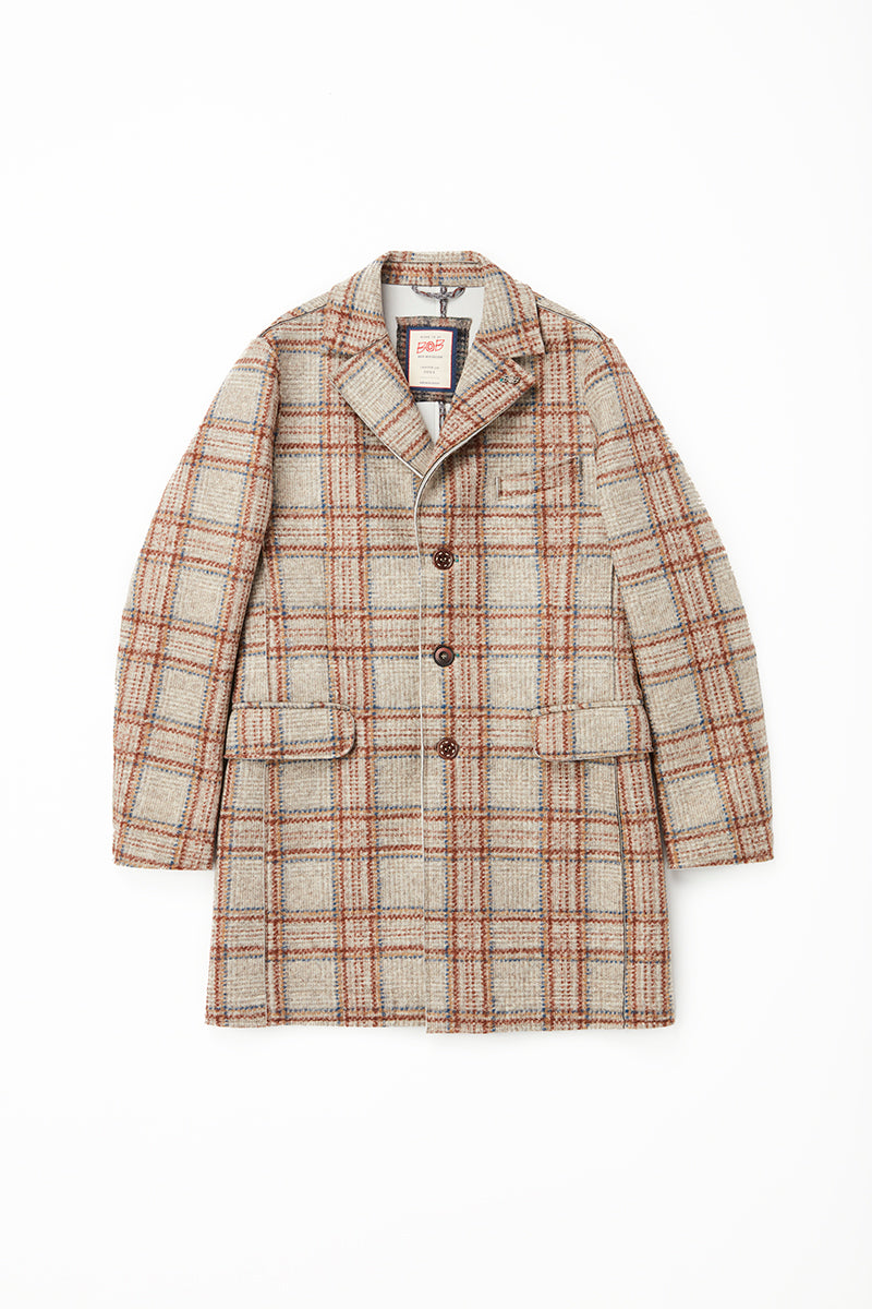 【24AW】Plaid bonding coat SHOULD399 №074741631 / VAR2 グレー系