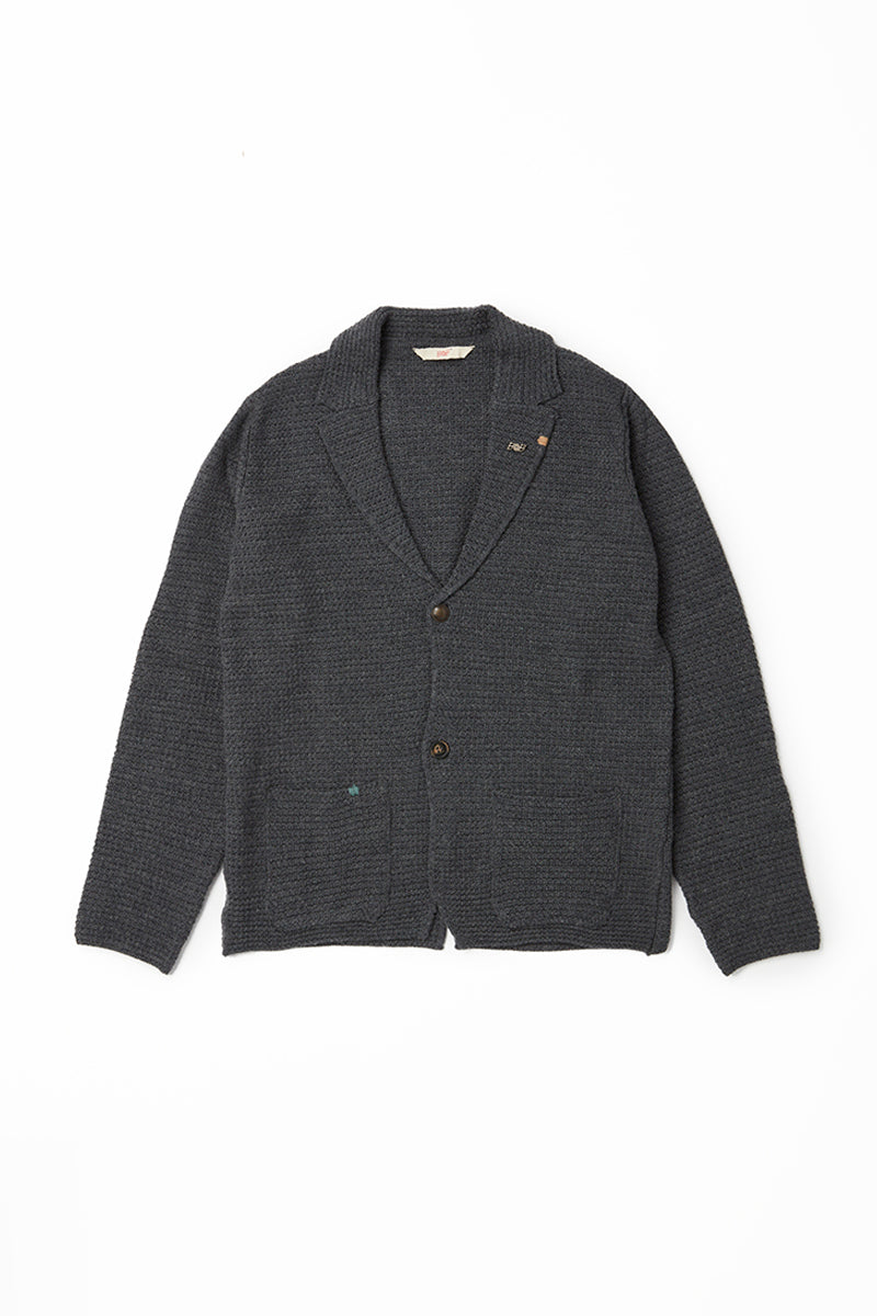 【24AW】Knitted Jacket BOB FER №074741723 / GRIGIO グレー