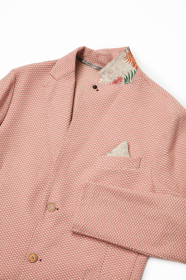 ジャガードパターンイージージャケット / Col：ROSSO イタリアンレッド