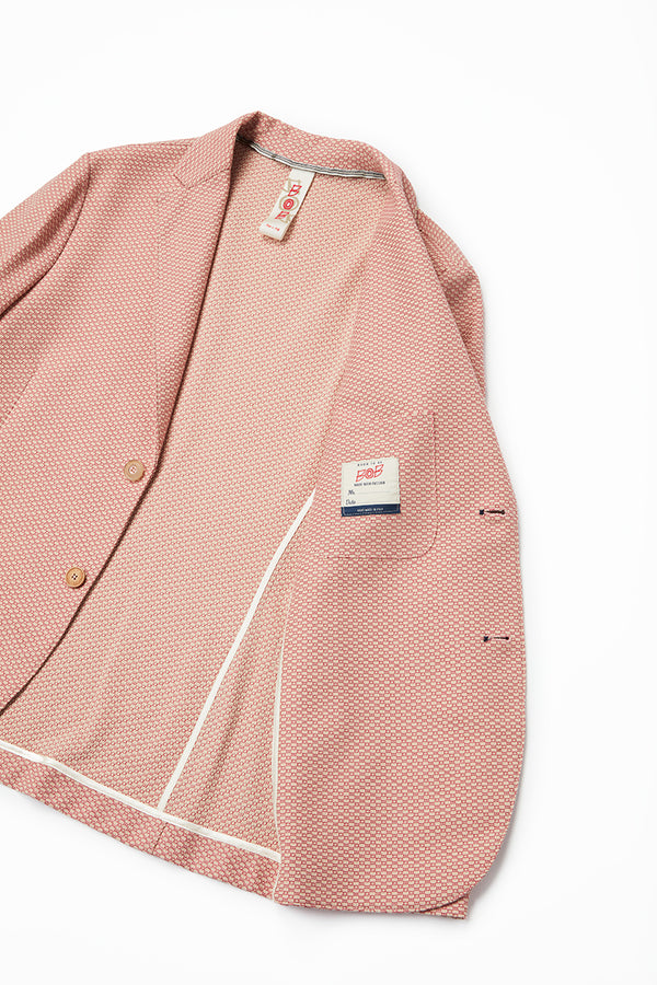 ジャガードパターンイージージャケット / Col：ROSSO イタリアンレッド