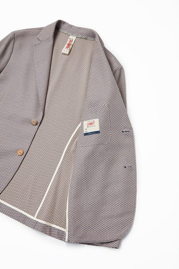 ジャガードパターンイージージャケット / Col：ROYAL ロイヤルブルー