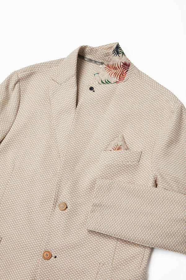 ジャガードパターンイージージャケット / Col：CORDA ロープベージュ