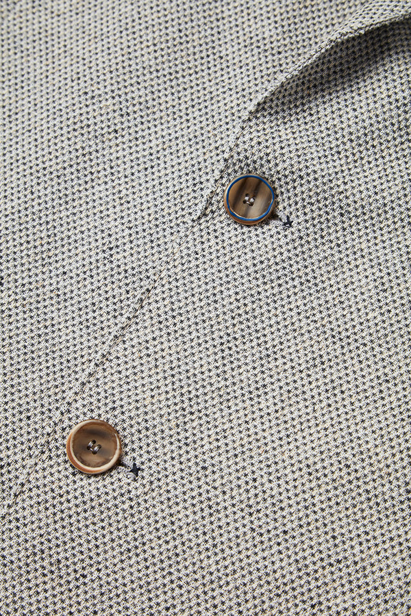 リネンテイストイージージャケット / Col：NERO ブラック