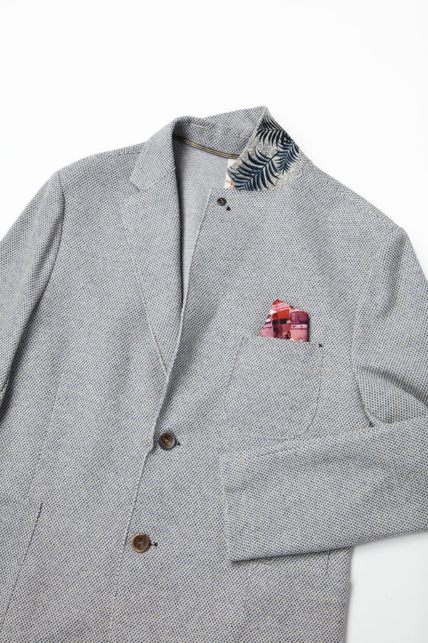 リネンテイストイージージャケット / Col：BLU ネイビー系