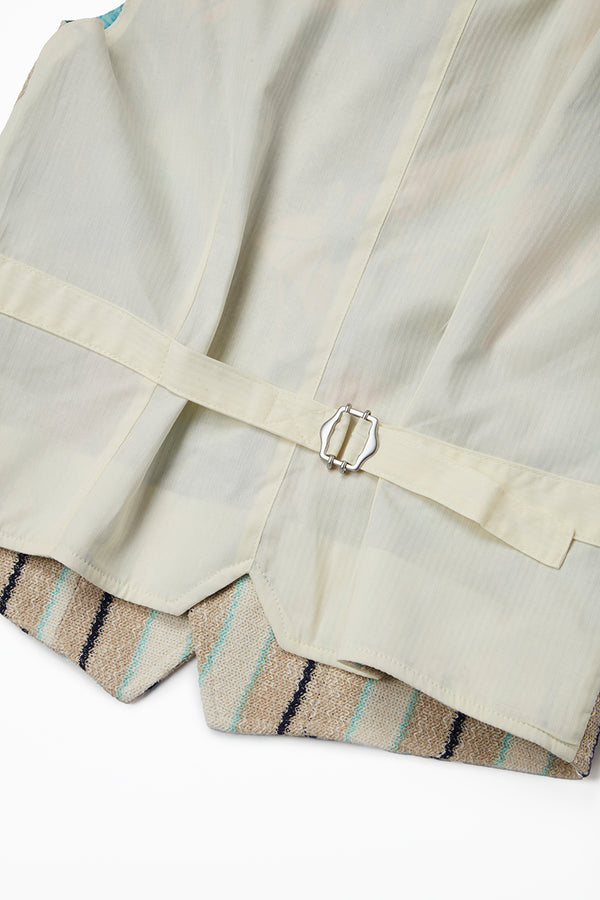 ストライプパターンラッセルジレ / Col：VAR1 サンドベージュ