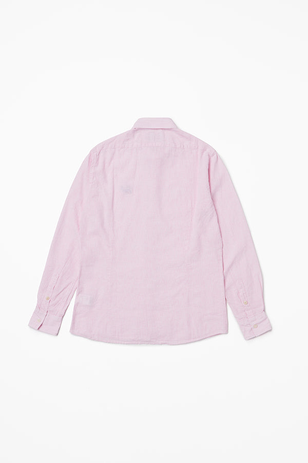 ワンポイントロゴハンドステッチシャツ / Col：BLU