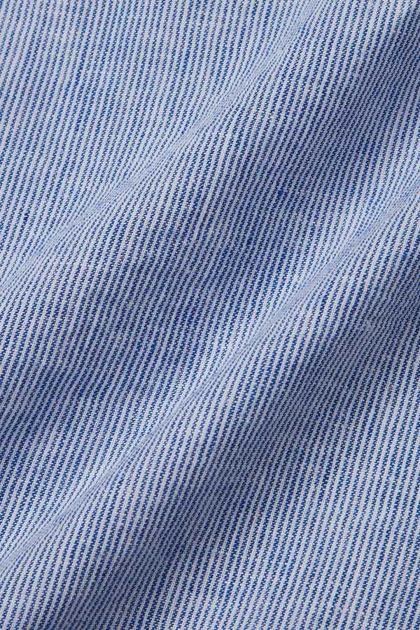 ワンポイントロゴハンドステッチシャツ / Col：BLU