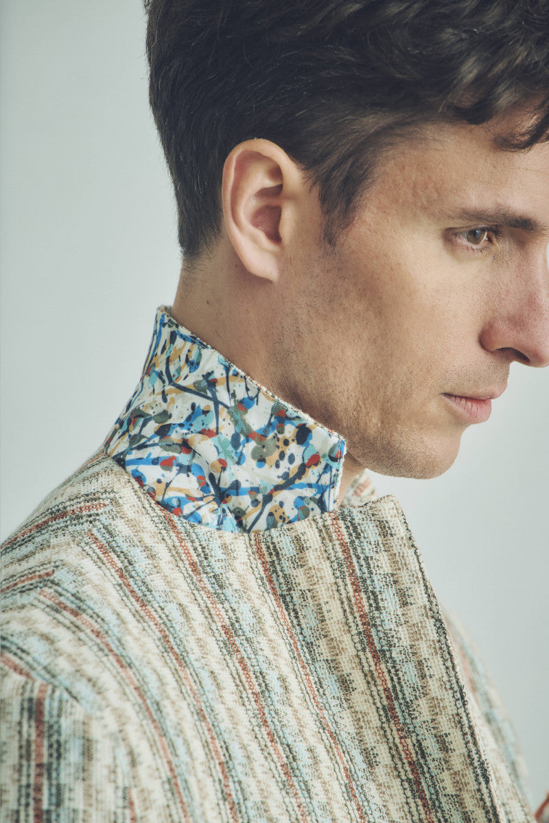 SLIGHT578 ラッセルストライプジャケット / VAR1 ベージュベース