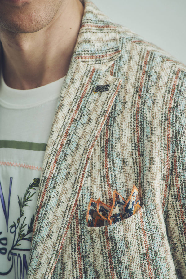 SLIGHT578 ラッセルストライプジャケット / VAR1 ベージュベース