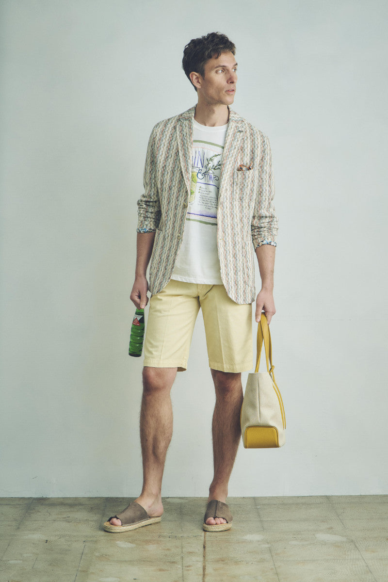 SLIGHT578 ラッセルストライプジャケット / VAR1 ベージュベース