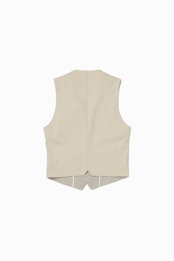 リネンテイストジレ / Col：SABBIA サンドベージュ