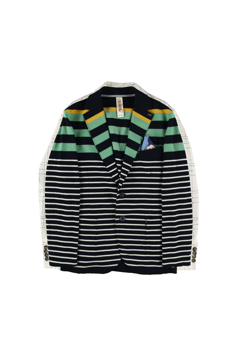 【24SS ARCHIVE ITEM】Multi-Border Easy Jacket / Col：VAR2 ネイビー系