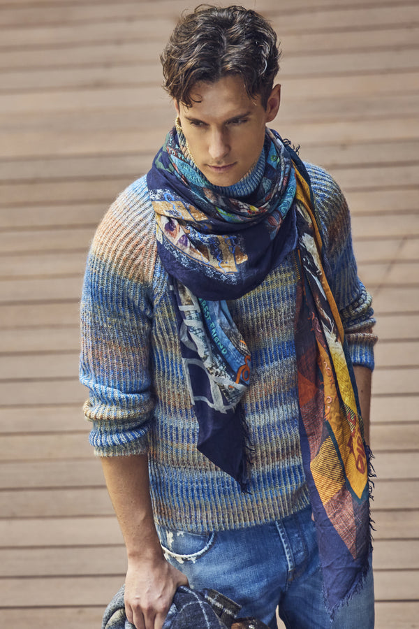 タートルネックグラデーションニット / COL：VAR2 ブラウン系