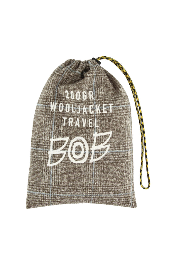 ポケッタブルチェックパターンウールジャケット / Col：VAR3 ライトグレー