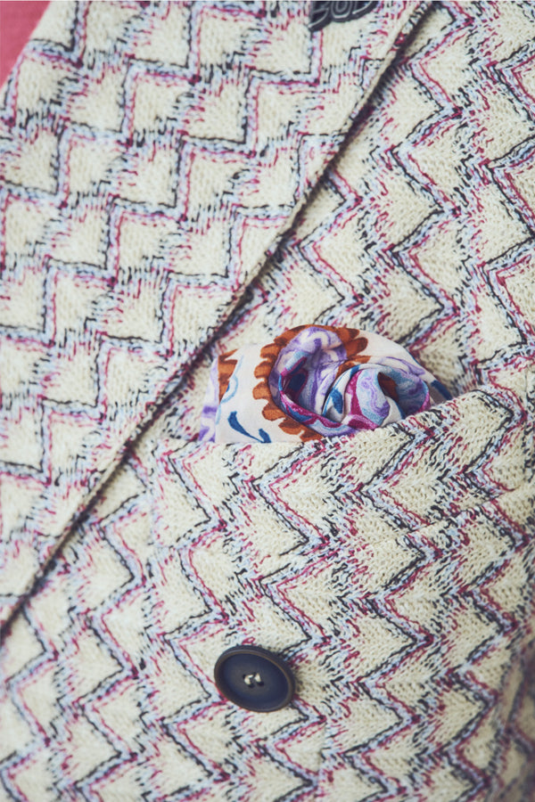 ダブルブレストラッセルニットジャケット / Col：VAR1