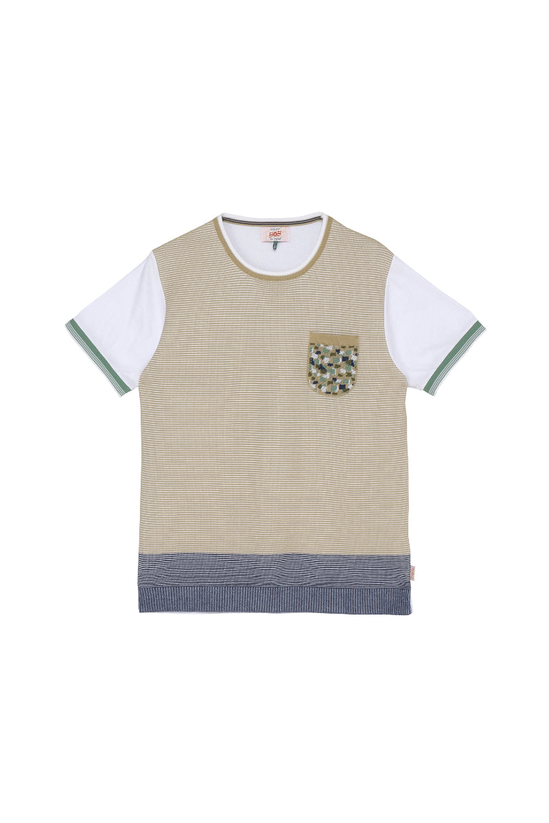 【24SS ARCHIVE ITEM】Color block T-shirt / COL：BEIGE ベージュ系