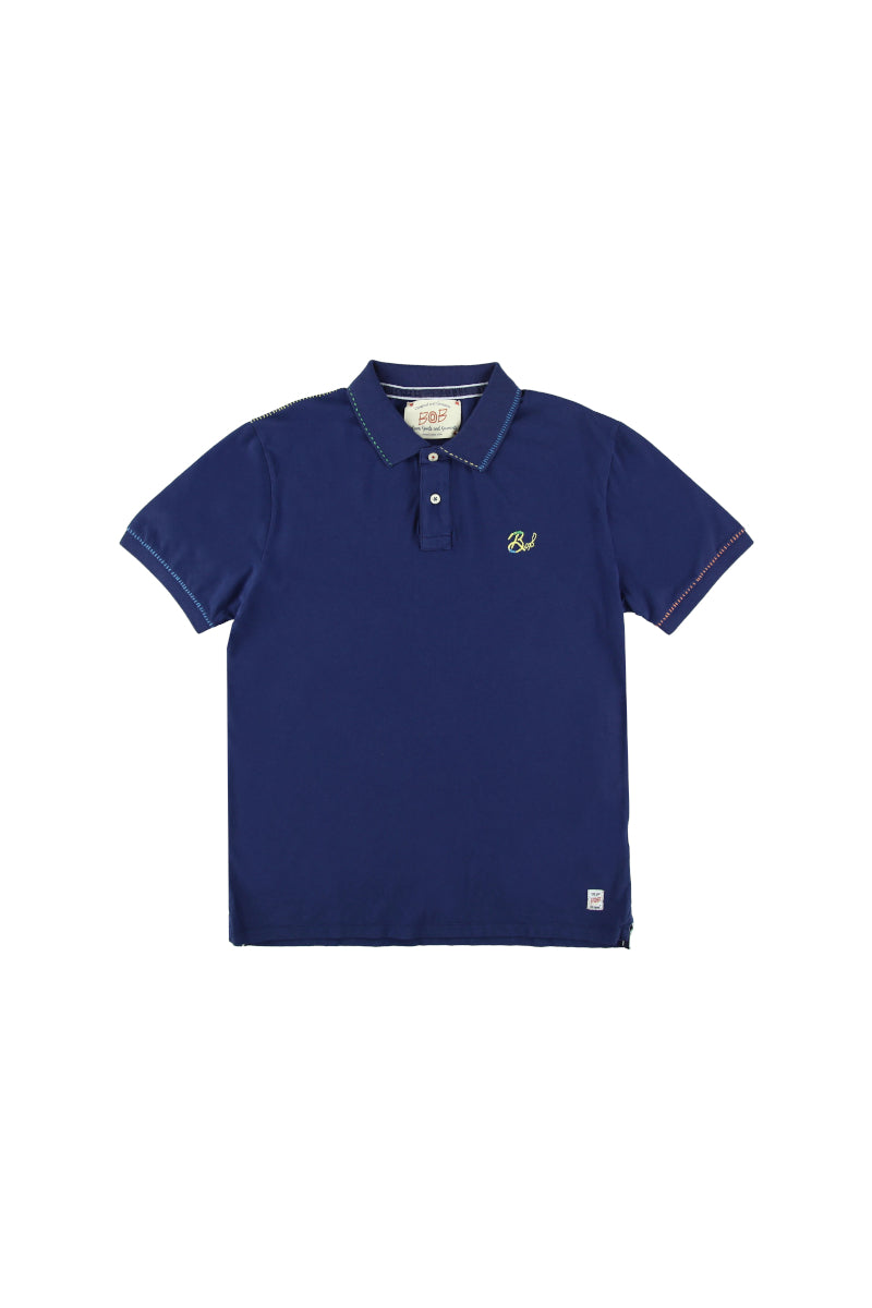 【24SS ARCHIVE ITEM】Hand Sewn Polo-shirt / COL：CHINA ネイビー